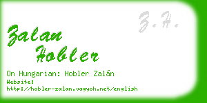 zalan hobler business card